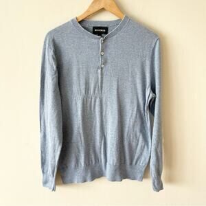 Bonobos Henley Knit Top Lightweight Sweater Pullover Men’s size M Blue